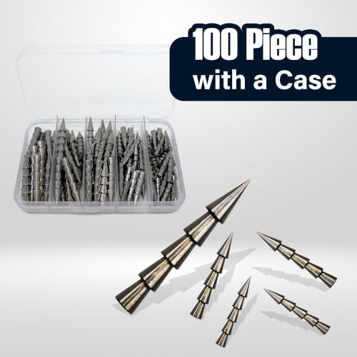 Reaction Tackle Tungsten Nail Weights 3/32 Oz for Bass Fishing, Neko Rig Sinkers