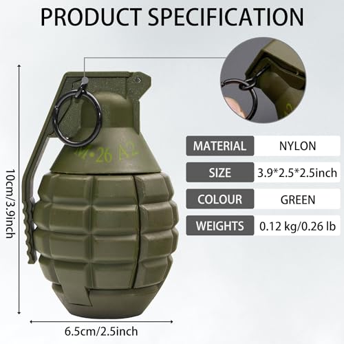 M26A2 Airsoft Grenade Toy - 2pcs Tactical Role Play Prop - Green