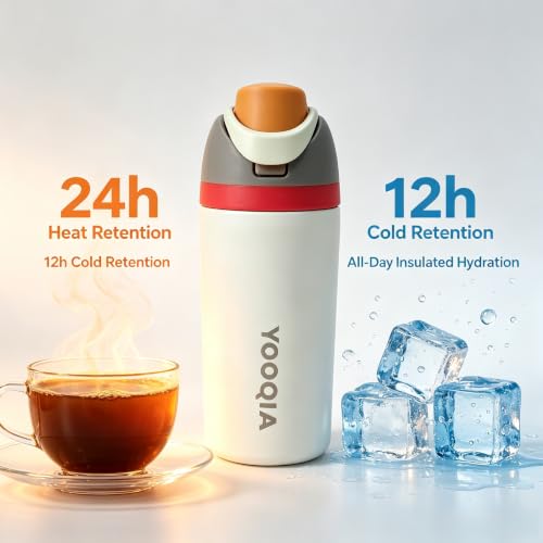 Kids Insulated Stainless Steel Water Bottle with Straw for Sports,