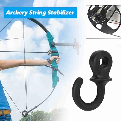 Bow String Shock Absorber - 4Pcs Monkey Tail Silencers, Black