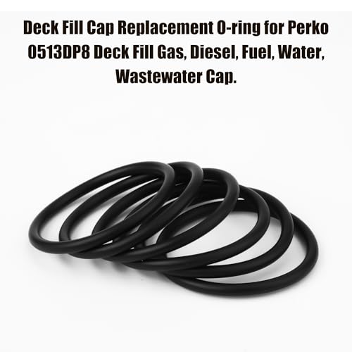 1.5 Inch Boat Deck Fill Cap O-Ring Gaskets - Nitrile Rubber, 6 Pack