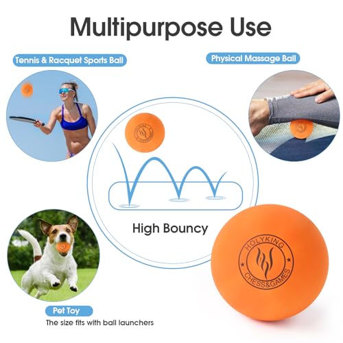 High Bounce Rubber Racquetballs - 3 Pack in Blue, Red, Orange
