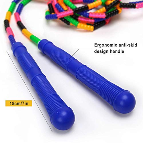 16 FT Double Dutch Jump Ropes - 2 Pack with Blue Beads