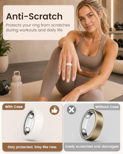 Oura Ring Gen 5 Silicone Cover 2 Pack - Black & Starlight, Size S