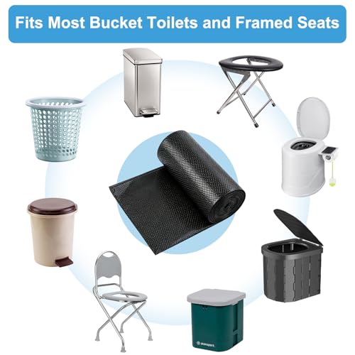 80 Pack 8-Gallon Biodegradable Camping Toilet Bags – Heavy Duty, Leak-Proof, 21.6 x 25.6 in