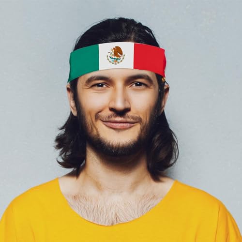 Mexico National Flag Tie Headband - Sweatband for Sports