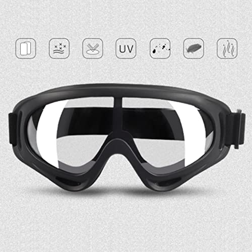 Airsoft Mask with Goggles - Foldable Half Face Mesh with Ear Protection - Black (2pcs)