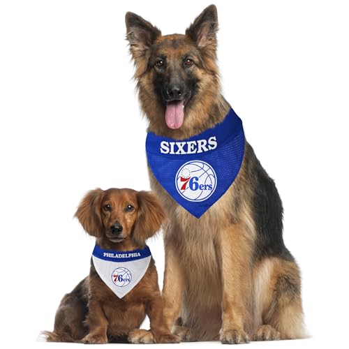 Reversible NBA Dog Bandana - Philadelphia 76ers, Small/Medium