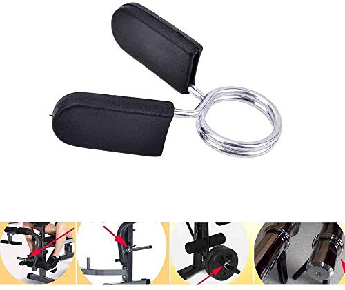 1-Inch Barbell Spring Clip Collars - 2 Pack for Weightlifting