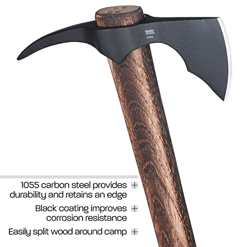 CRKT Odr Outdoor Axe with Carbon Steel Blade and Hickory Handle
