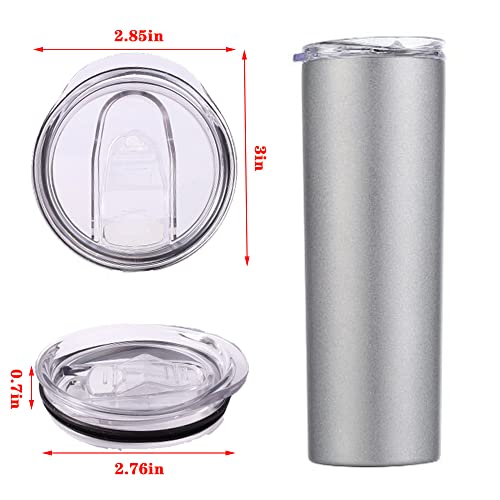20oz Skinny Tumbler Replacement Lids - 3 Pack, Spill Proof
