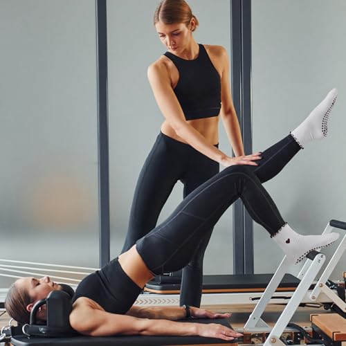 Cute Non-Slip Pilates Grip Socks for Women - 6 Pairs