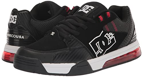 DC mens Dc Men's Versatile Causal Skate Shoe, Black/White/Athletic Red, 11.5 US