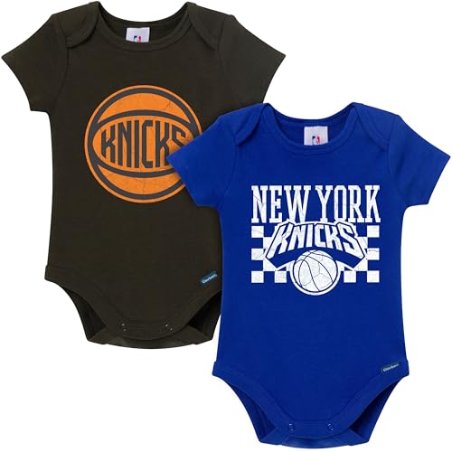 NBA Baby Bodysuits - New York Knicks 2-Pack Short Sleeve 0-3 Months