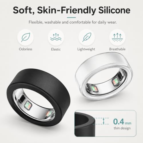 Oura Ring Gen 5 Cover - Black, Clear - Size M (9/10/11)