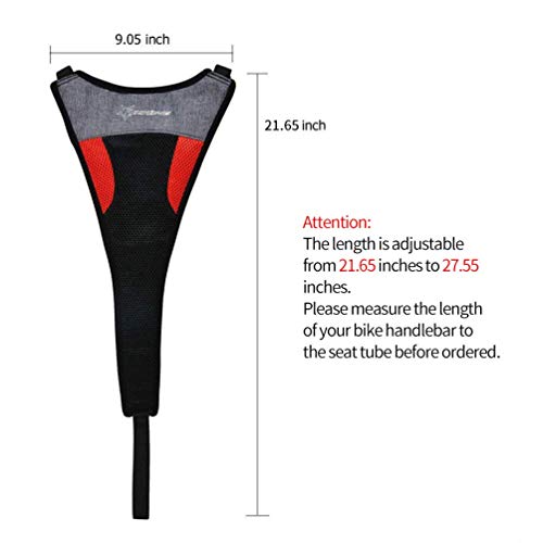 ROCKBROS Bicycle Trainer Sweat Guard Frame Protector Absorbs Sweat Black Red