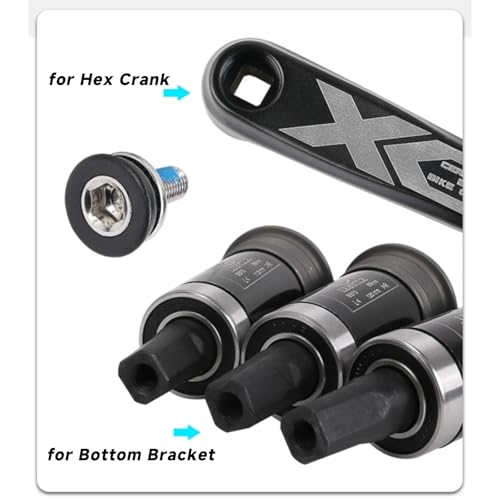8mm Hex Crank Arm Fixing Bolts for Mountain and Road Bikes - 2 Pack