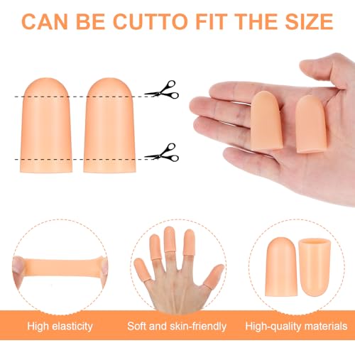 20pcs Reusable Gel Finger Cots - Silicone Finger Protectors