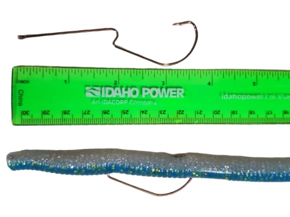 Light Wire Long Neck EWG Offset Worm Hooks - 5/0, 25 Pack