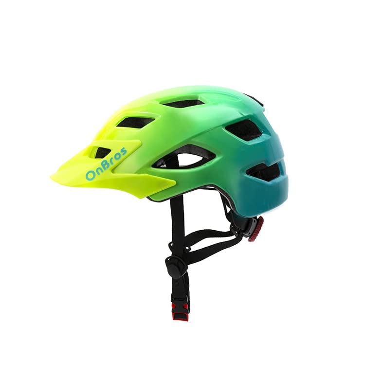 OnBros Kids Bike Helmet Boys Girls Youth Visor Adjustable 50-57CM A-Green-HOT