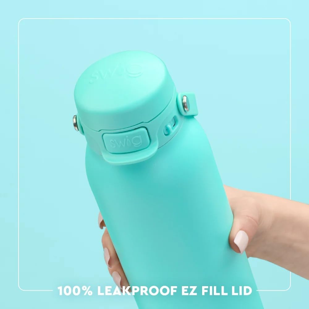 Swig Life 32oz Insulated Water Bottle - Leak Proof, Reusable with Lid & Handle | Sage Mist