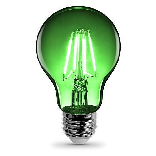 Dimmable Green A19 LED Light Bulb - Clear Glass, 4.5W, 1 Count