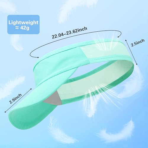 Cooling Sun Visor Cap - Lightweight & Packable - Aqua