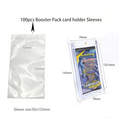 Booster Pack Sleeves for One Touch Magnetic Holders - 100 Sleeves