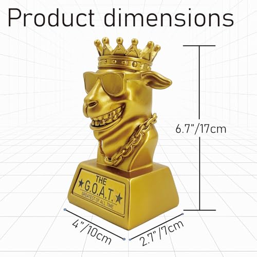 7 Inch Goat Trophy Award – Funny Fantasy Football Champion Gift