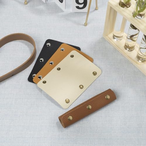 Leather Wrap Luggage Grip Protectors - 2-Piece Set, Brown