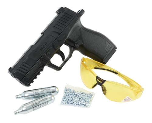 .177 Caliber BB Gun Air Pistol Kit - Includes 100 BBs, CO2 Cartridges, Safety Glasses - One Size