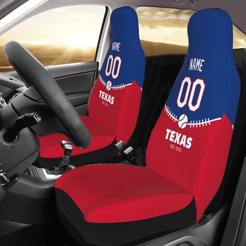 Texas Car Seat Covers - Custom Name & Number, Universal Fit
