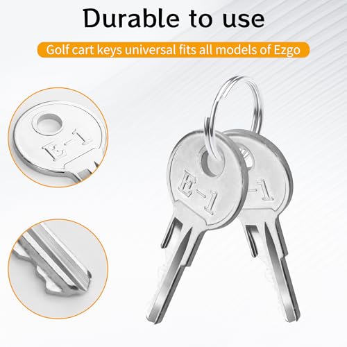 Golf Cart Keys Replacement - 4 Pack for EZGO Gas & Electric 1982-Up