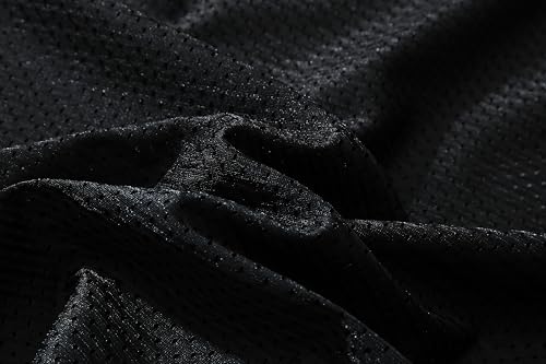 YWIES Unisex Football Jersey Mesh Shirt Large Black - Practice/Team Jersey