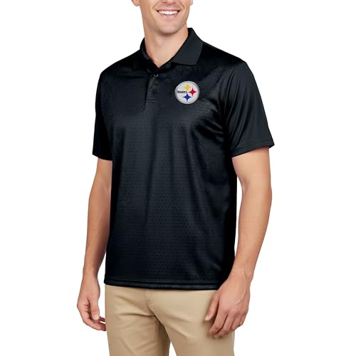 Pittsburgh Steelers Men's Quick-Dry Jersey Polo Shirt - Medium