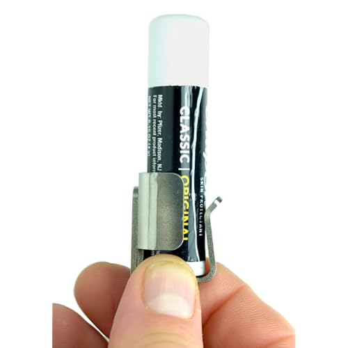 Chapstick Holder Built-to-Last for Keychain and Carabiner Attachment with Swing-Out Bottle Opener Stainless Steel