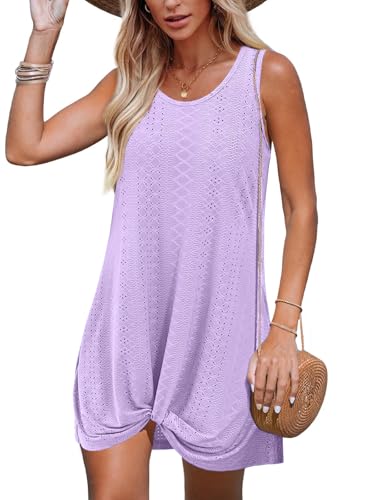 BKRIVE Large Light Purple Swimsuit Coverup for Women Summer Vacation Dress