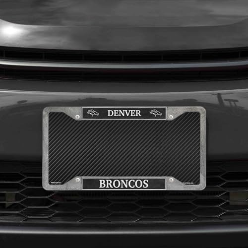 Denver Broncos NFL License Plate Frame - Antique Pewter Finish