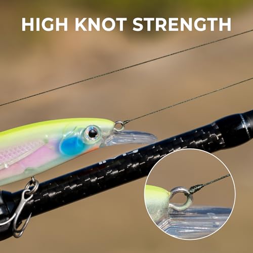 Calamus Bastion Braided Fishing Line 20LB - Moss Green, 600 Yards, Strong & Abrasion Resistant