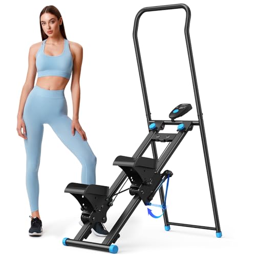 Stair Stepper with Adjustable Resistance & LCD Monitor - Black