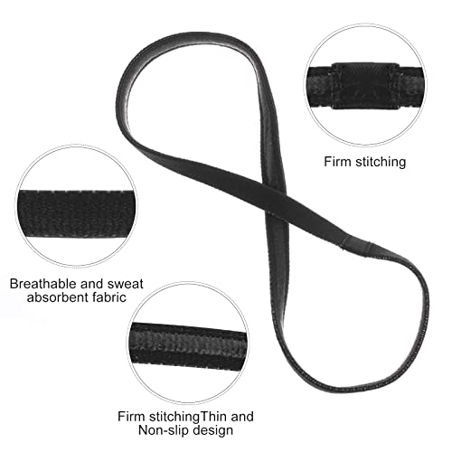 4-Pack Elastic Sports Headbands - Non-Slip Sweat-Wicking Athletic Hairbands