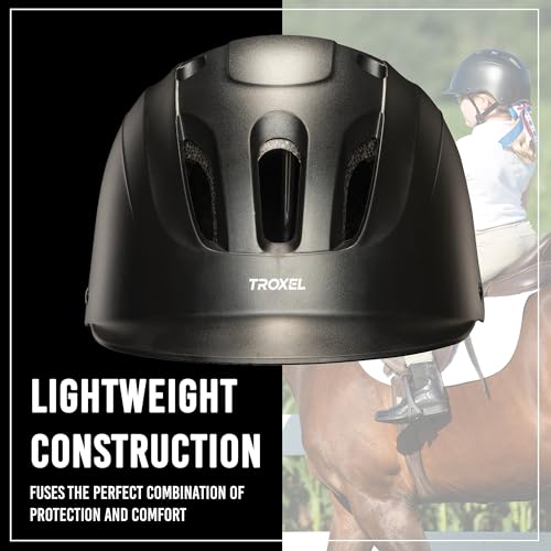 Lightweight Adjustable Horse Riding Helmet - Black, Small