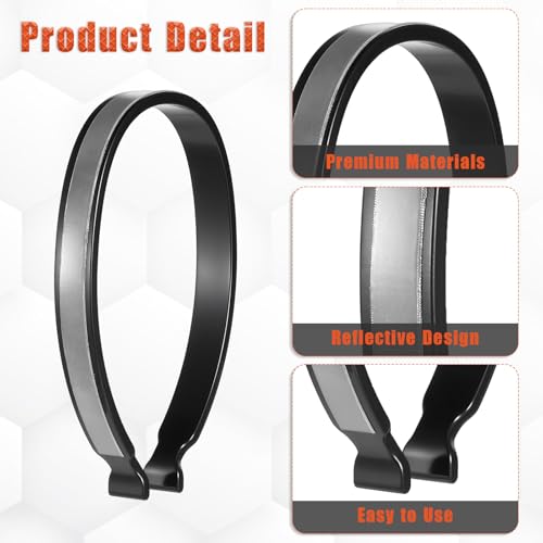 Reflective Cycling Ankle Clips - 4 Pcs Silver Trouser Clips