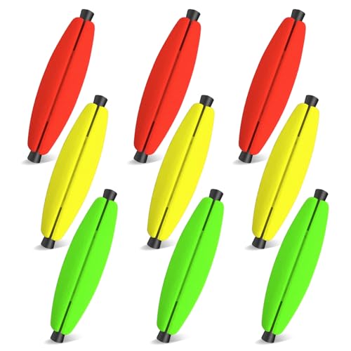 Fishing Floats Slotted - Peg Floats for Catfish - 1.5in, 9pcs