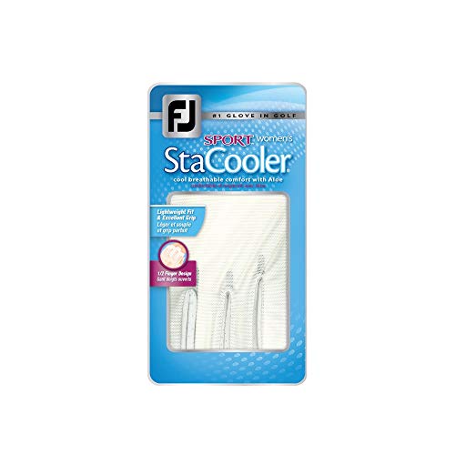 Women's StaCooler Sport Golf Glove - White, Large, Left Hand