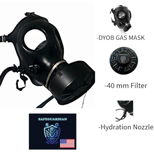 Israeli Gas Mask with 40mm Premium Filter Respirator, Paintball, Halloween, Welding, Chemical