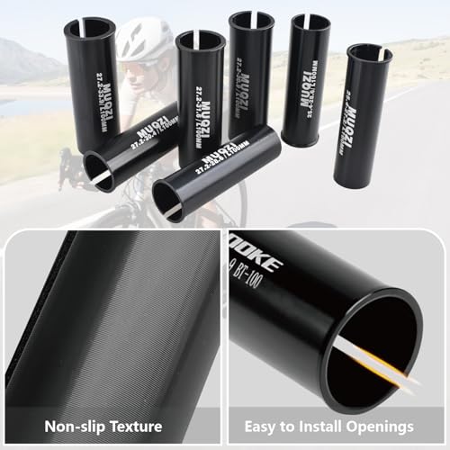 Aluminum Alloy Bike Seatpost Shock Absorber - Black 28.6mm to 31.8mm Shim