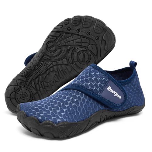 Kids Non-Slip Water Shoes - Quick Dry Aqua Shoes - Big Kid Navy
