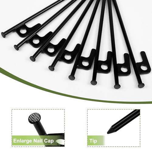 Heavy Duty Forged Steel Tent Stakes - 8 Pack Camping Ground Anchors