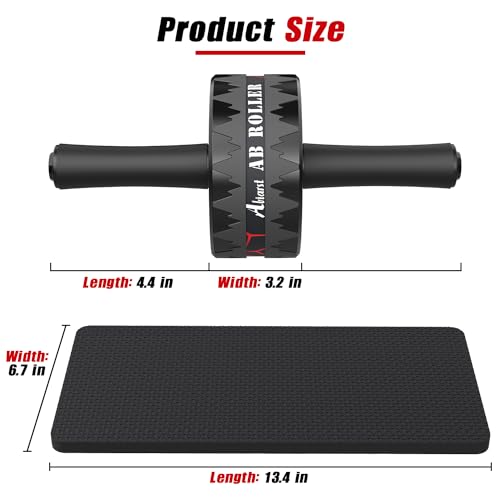 Ab Roller Wheel for Core Strength Training - Ultra-Wide Design, Black